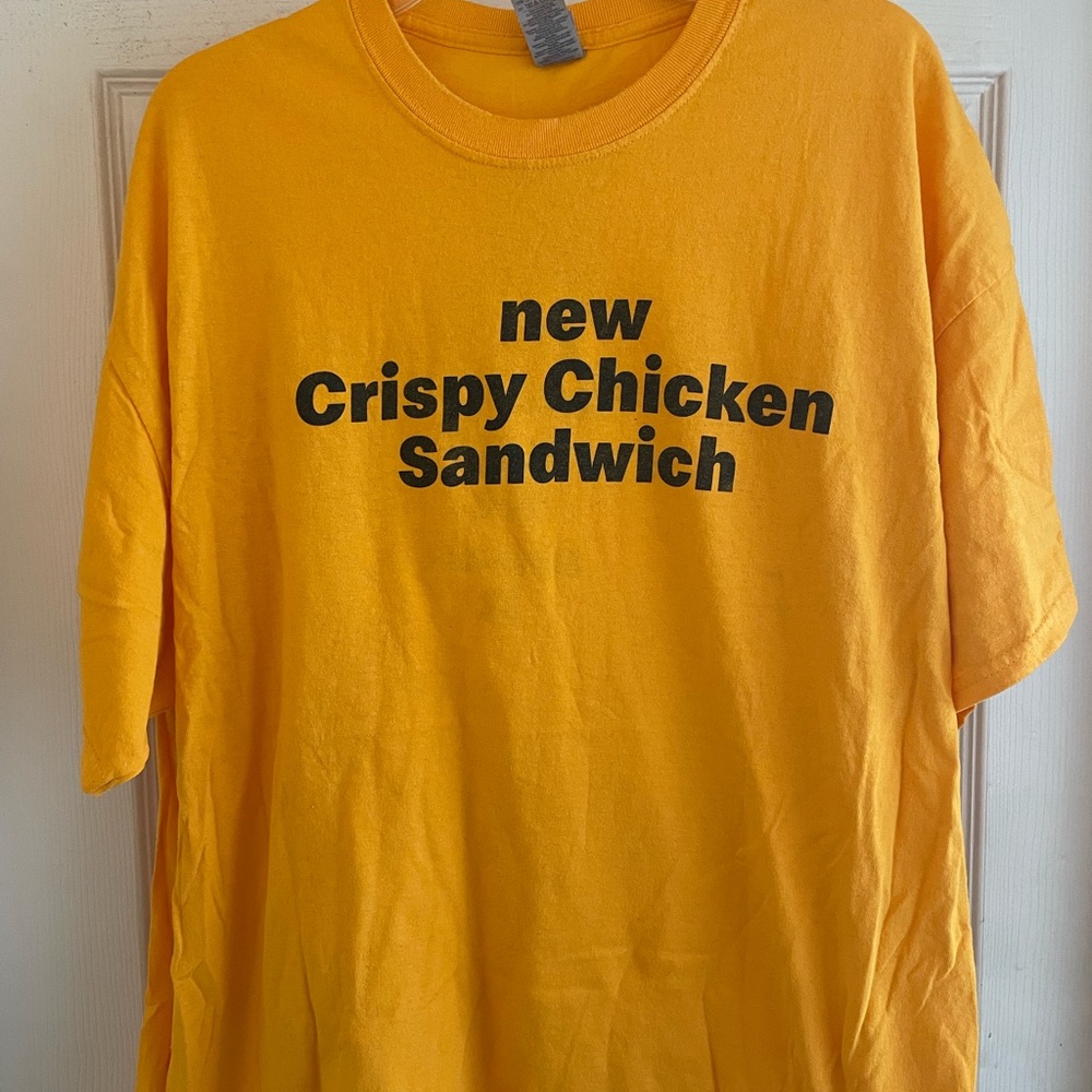 McDonald’s Gildan Yellow Tee with Bold Text